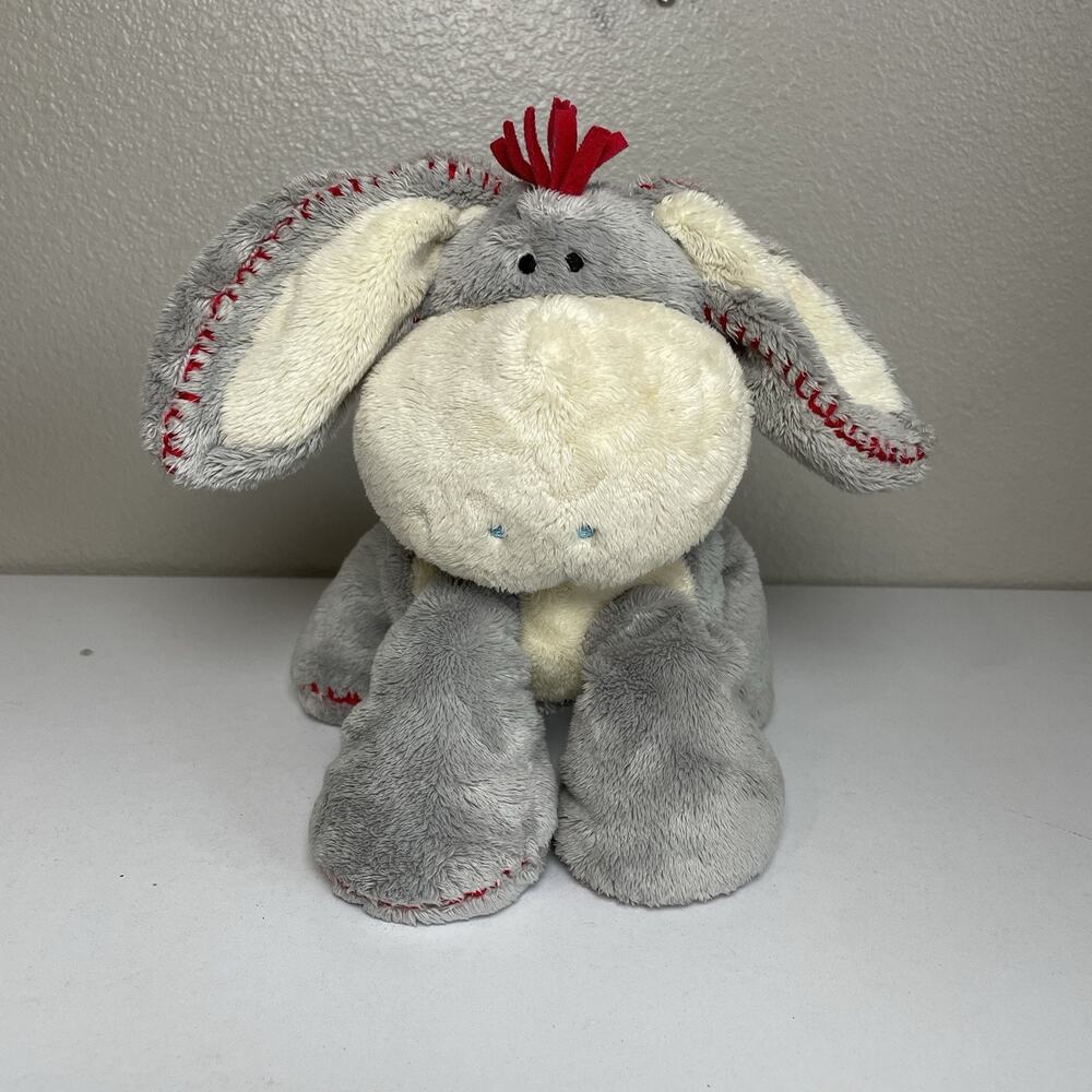 TOLO Grey Donkey Boys Girls Soft Plush Rattle Comforter Toy Rare